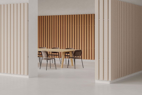 Dual Corner Acoustic Rail System - 2880x250