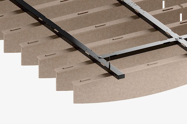 Convex Acoustic Ceiling System -1200x1800